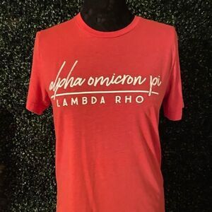 Alpha Omicron Pi Sorority Shirt Lamda Rho Size M